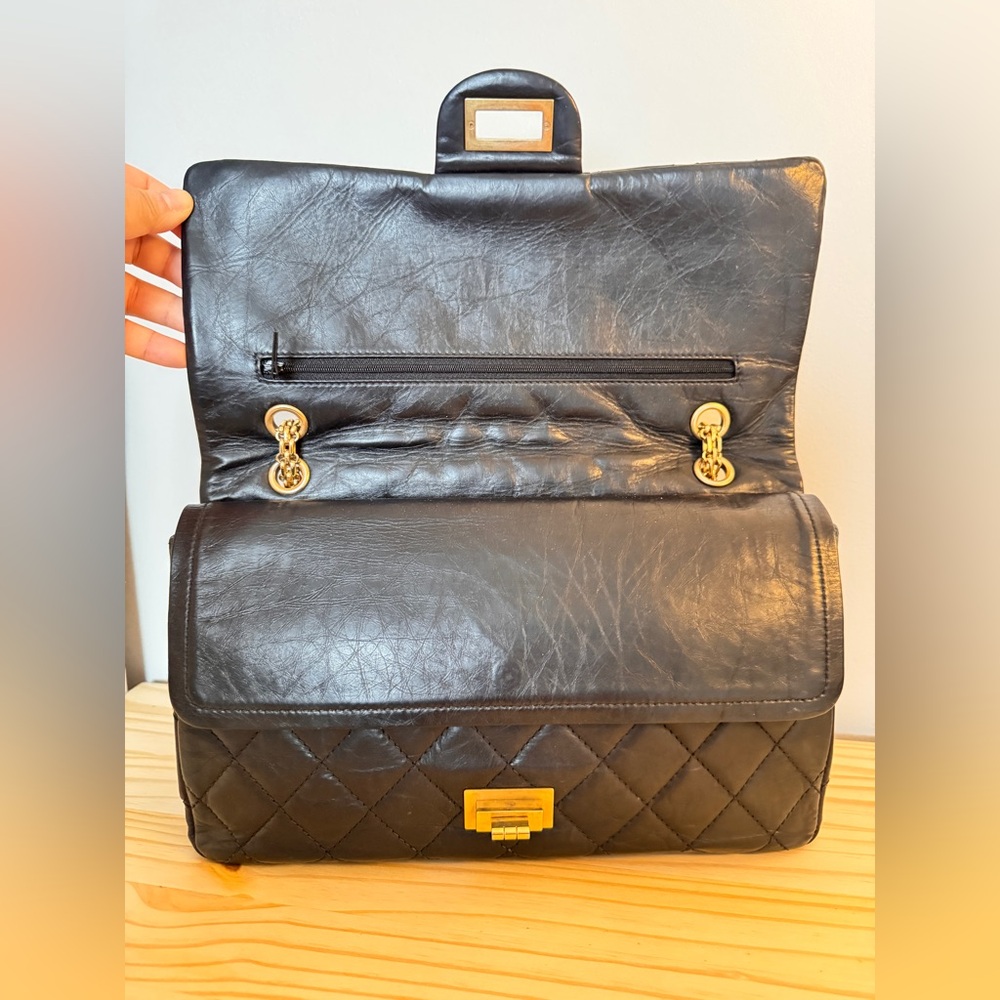 Authentic Chanel 2.55 calfskin medium size 226 Quilted double flap Bag - Picture 11 of 16